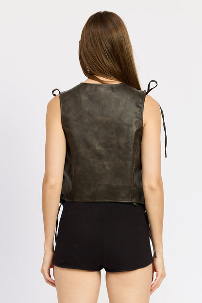 Juniper Leather Vest