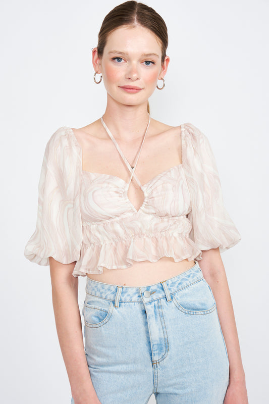 Amora Ruched Crop Top